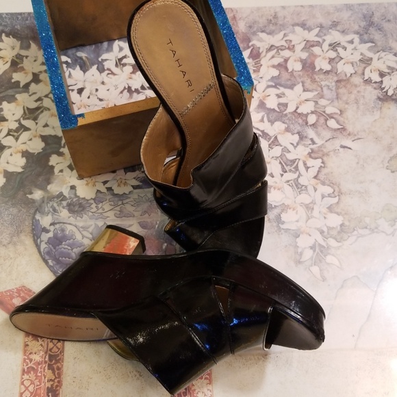 Tahari Womens Black flopsi Slide Sandals - Picture 3 of 6